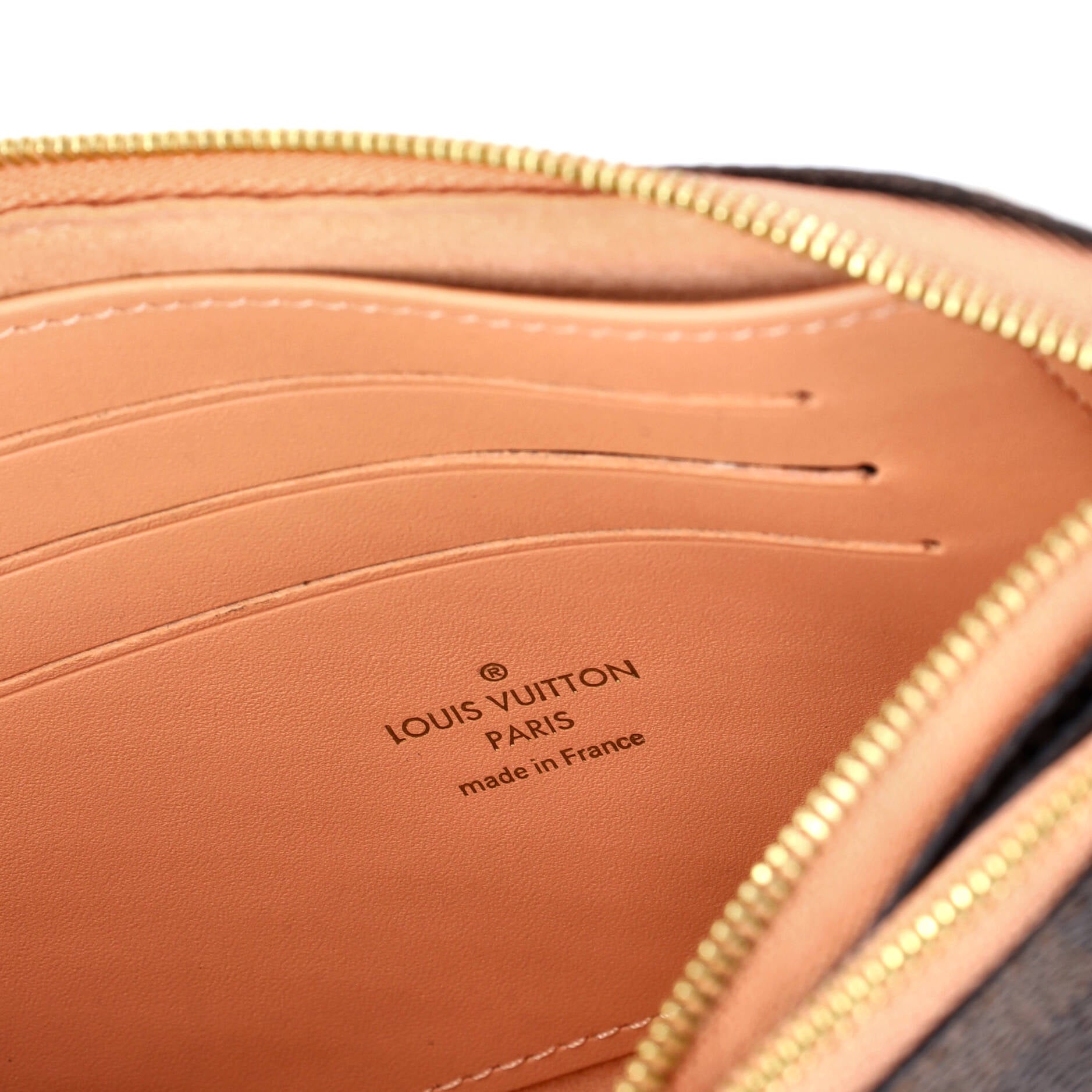 Pre Owned Louis Vuitton Double Zip Pochette Damier