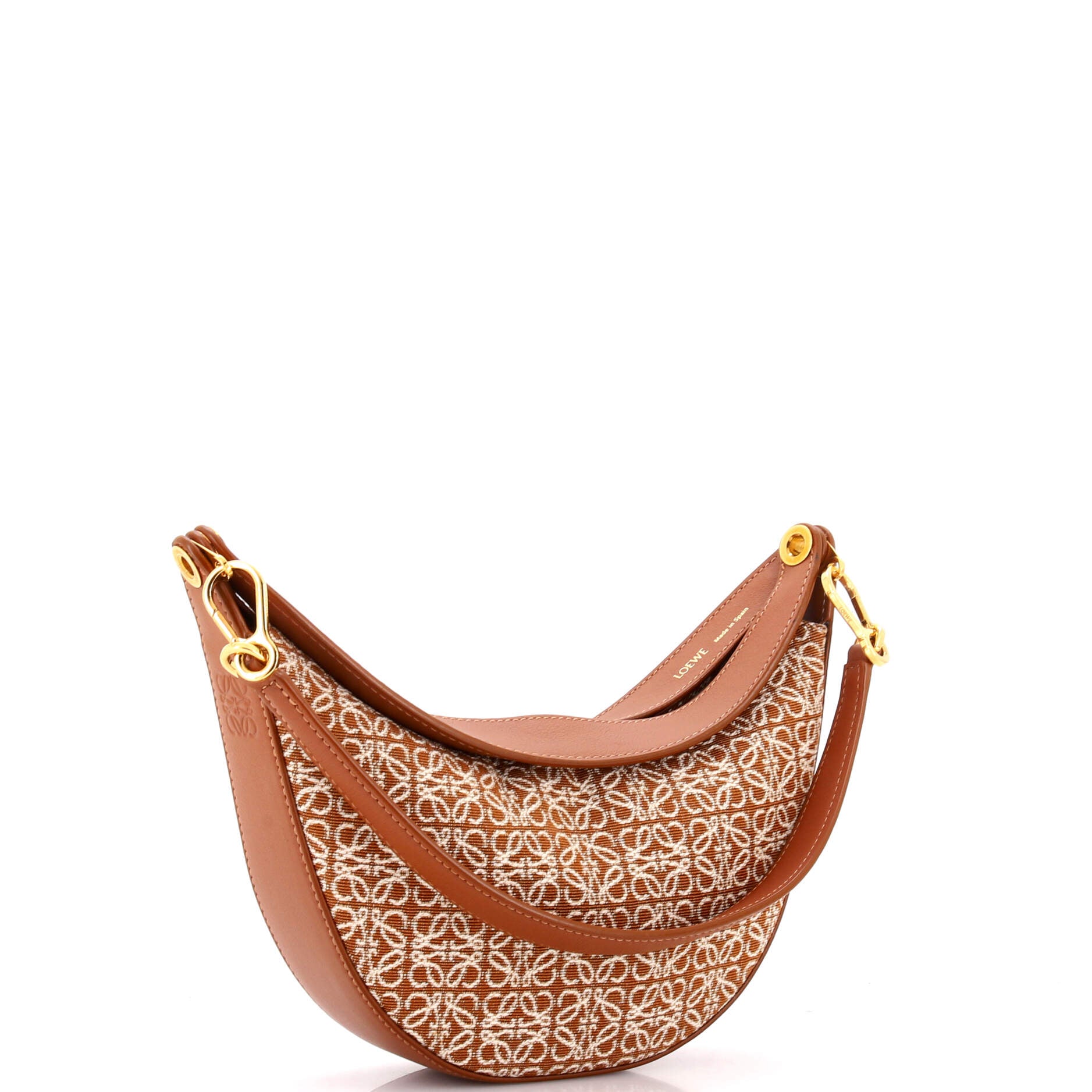 Pre Owned Loewe Luna Hobo Anagram Jacquard