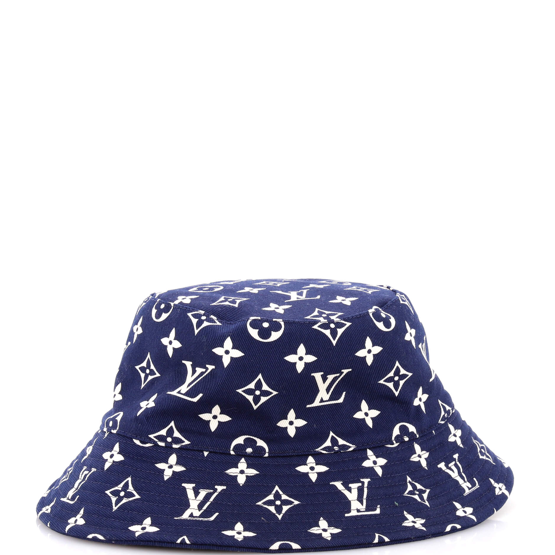 Pre Owned Louis Vuitton Escale Bucket Hat Monogram Canvas
