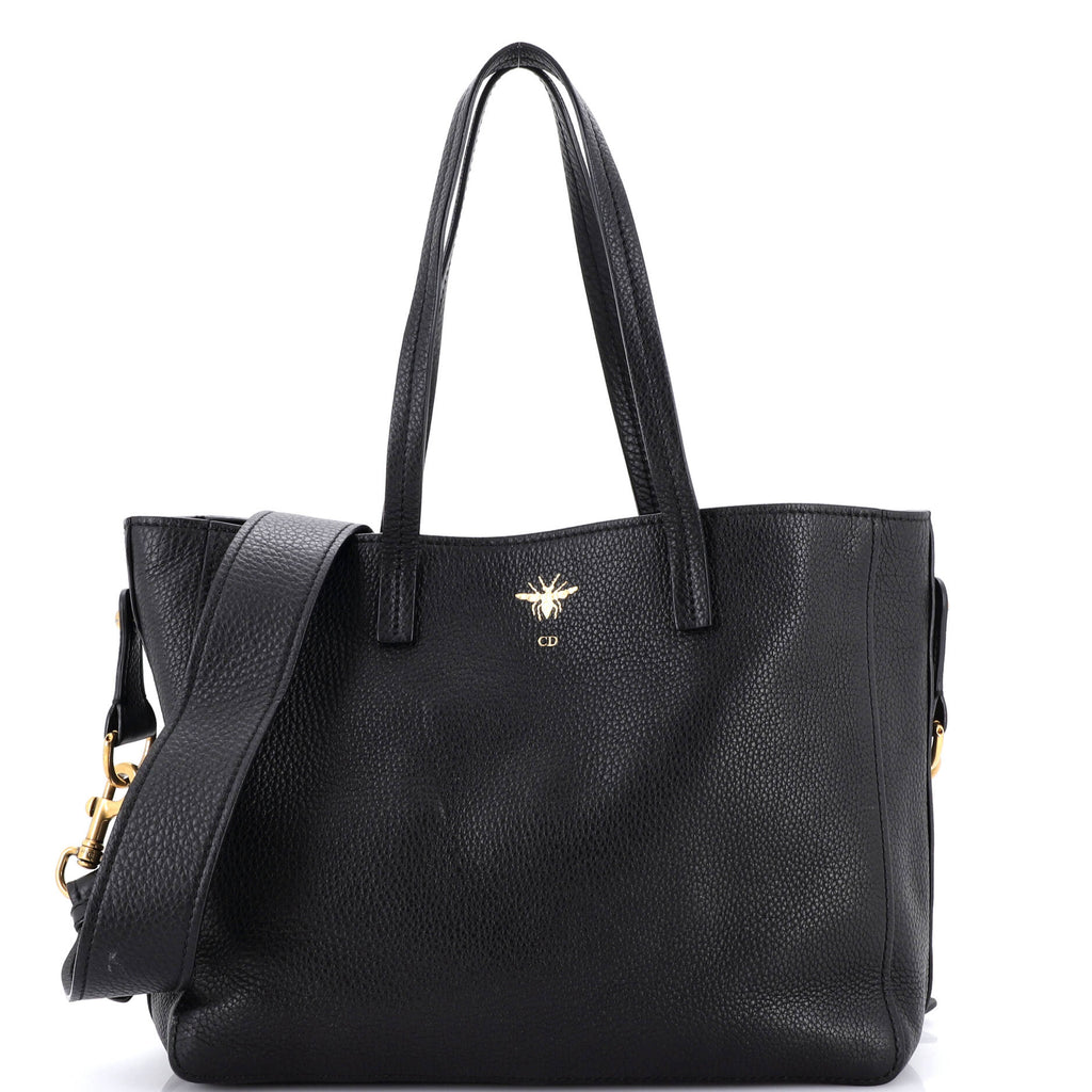 Pre Owned Christian Dior D-Bee Shopper Tote Leather Medium