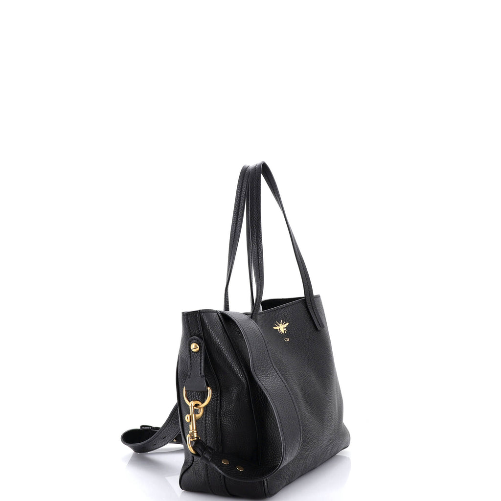 Pre Owned Christian Dior D-Bee Shopper Tote Leather Medium