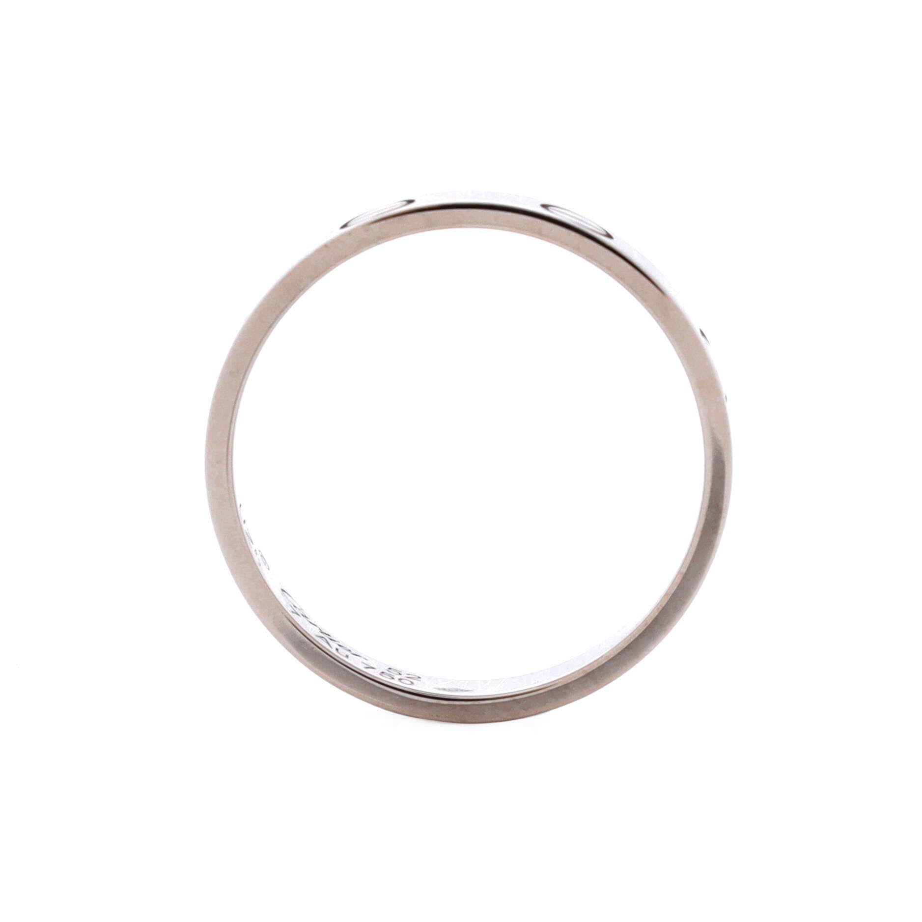 Pre Owned Cartier Love Wedding Band Ring 18K White Gold