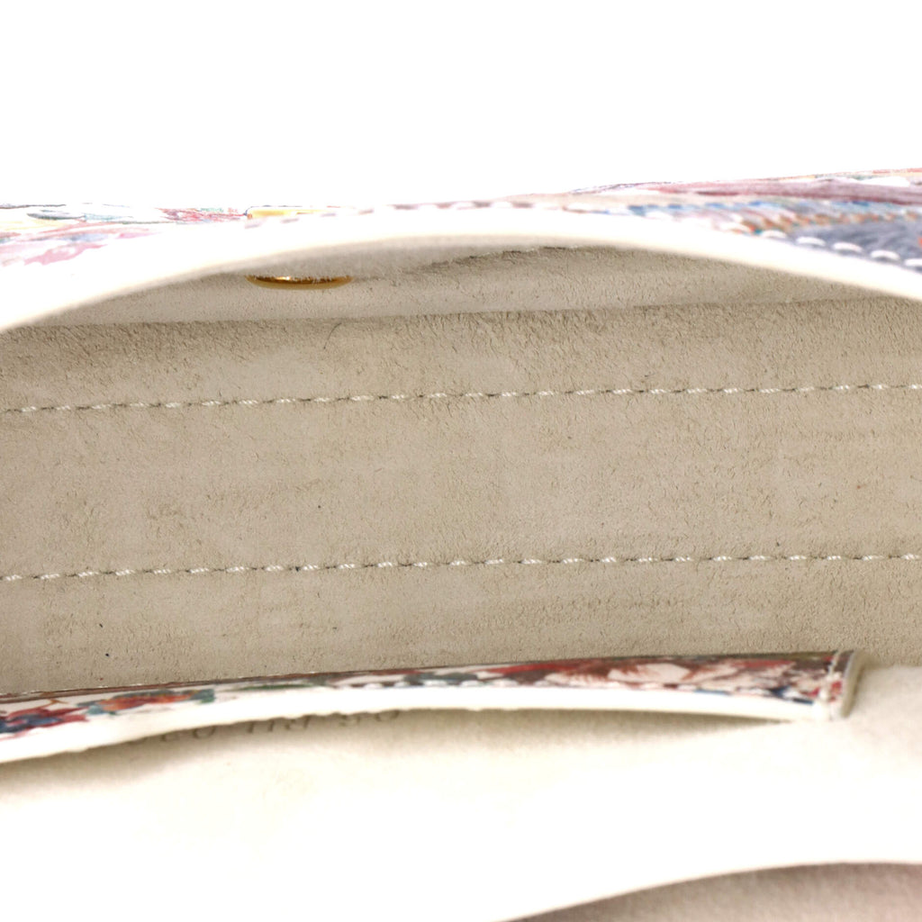 Pre Owned Christian Dior Bobby Flap Bag Printed Leather East West