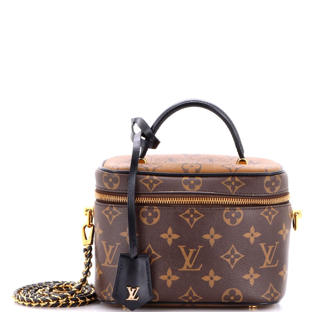 Pre Owned Louis Vuitton Vanity Handbag Reverse Monogram Canvas PM