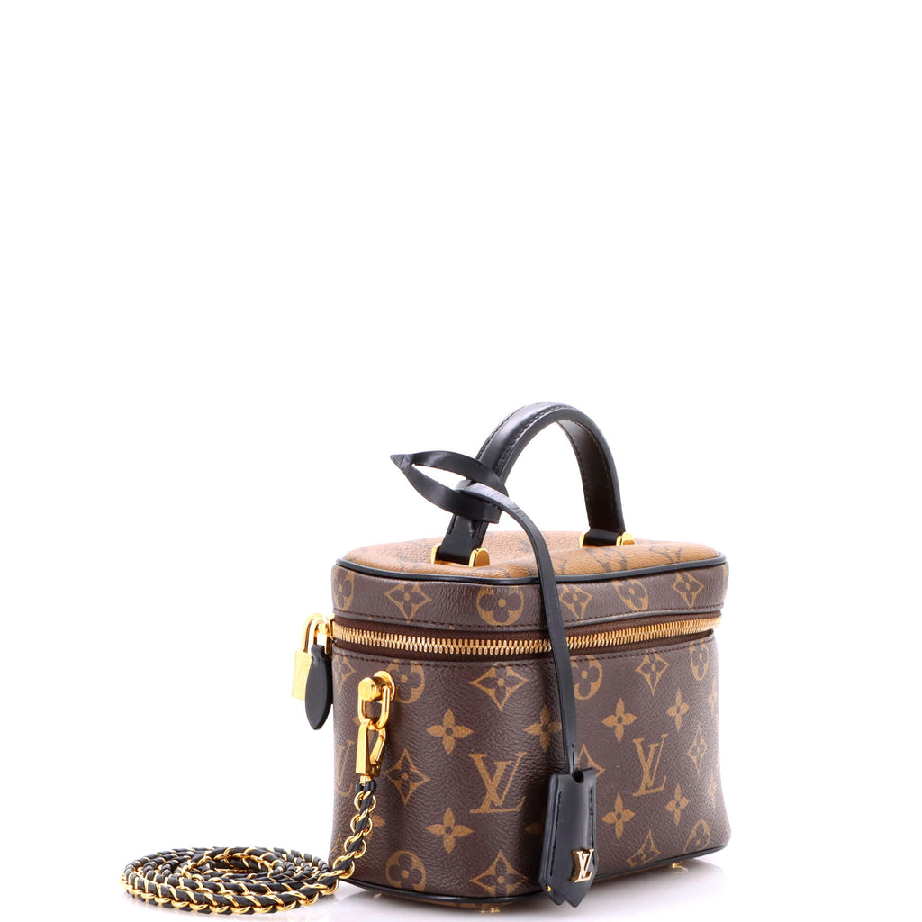 Pre Owned Louis Vuitton Vanity Handbag Reverse Monogram Canvas PM