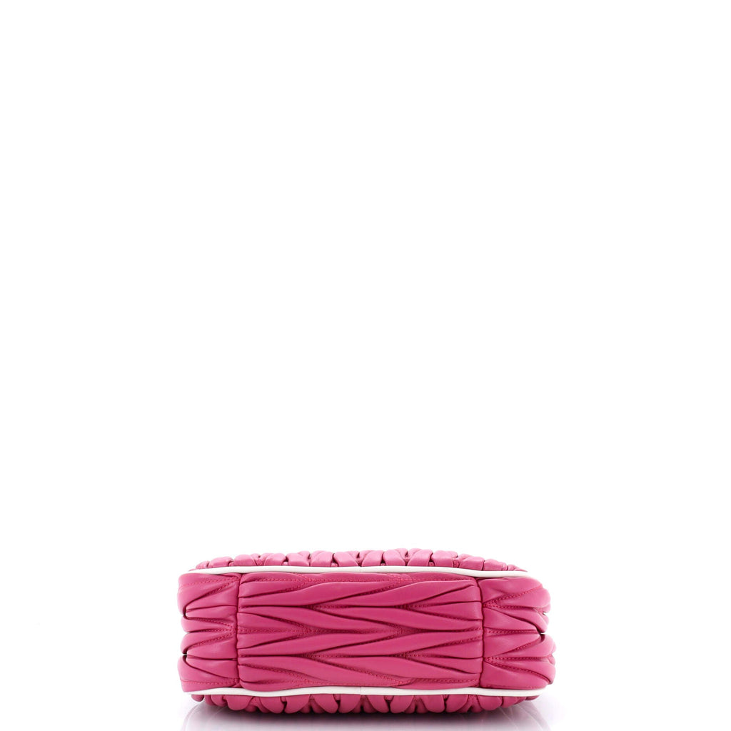 Pre Owned Miu Miu Wander Hobo Matelasse Leather Small