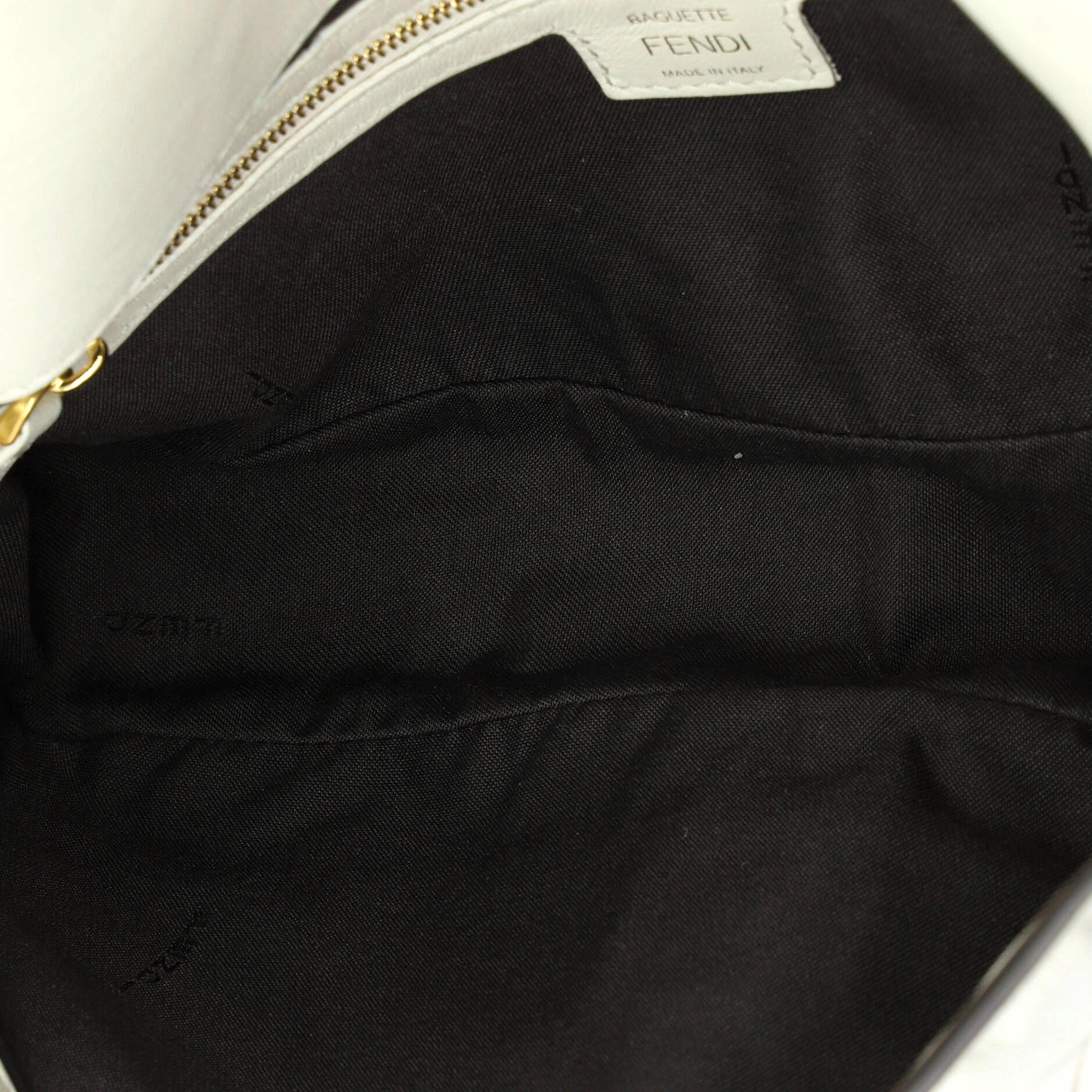 Pre Owned Fendi Baguette NM Bag Zucca Embossed Leather Medium