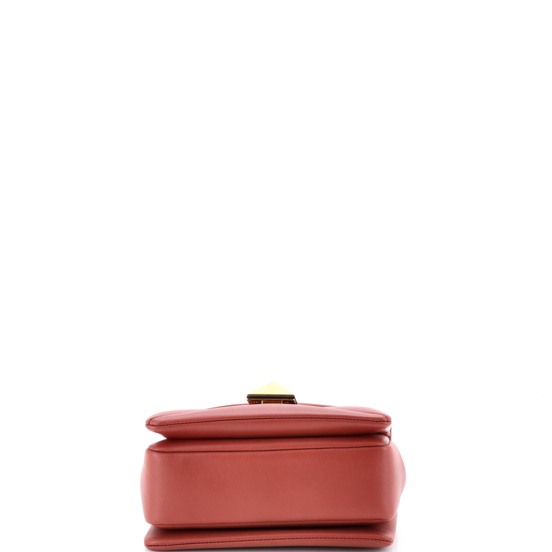 Pre Owned Valentino Garavani One Stud Chain Flap Bag Leather Small