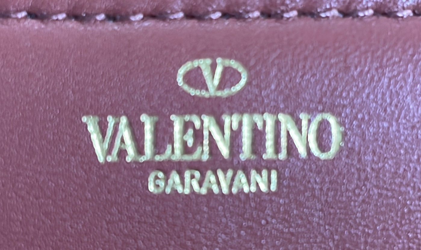 Pre Owned Valentino Garavani One Stud Chain Flap Bag Leather Small