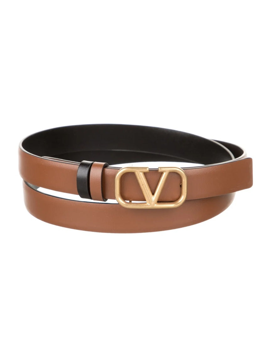 Pre Owned Valentino  Skinny Leather Belt