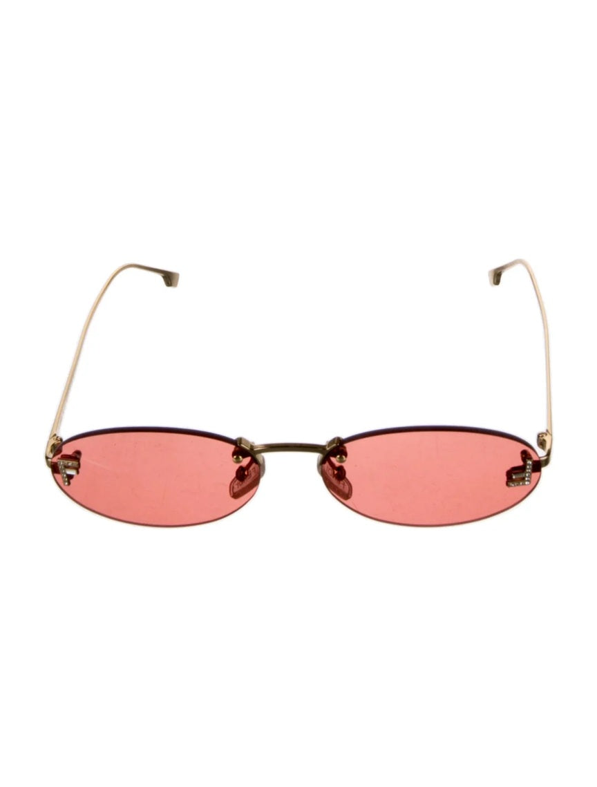 Pre Owned Fendi  Square Tinted Sunglasses