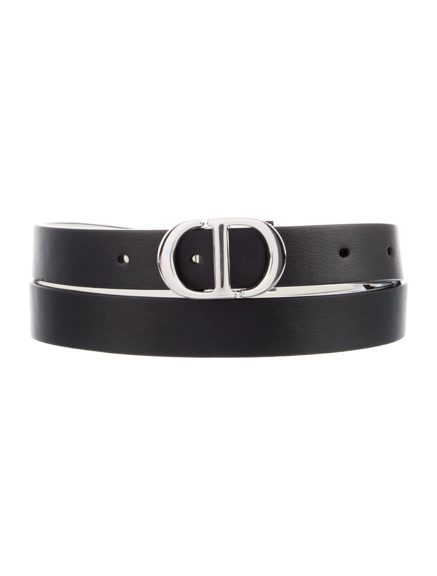Pre Owned Christian Dior Skinny Leather Belt