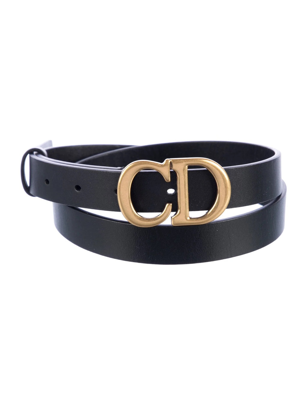 Pre Owned Christian Dior  Skinny Leather Belt