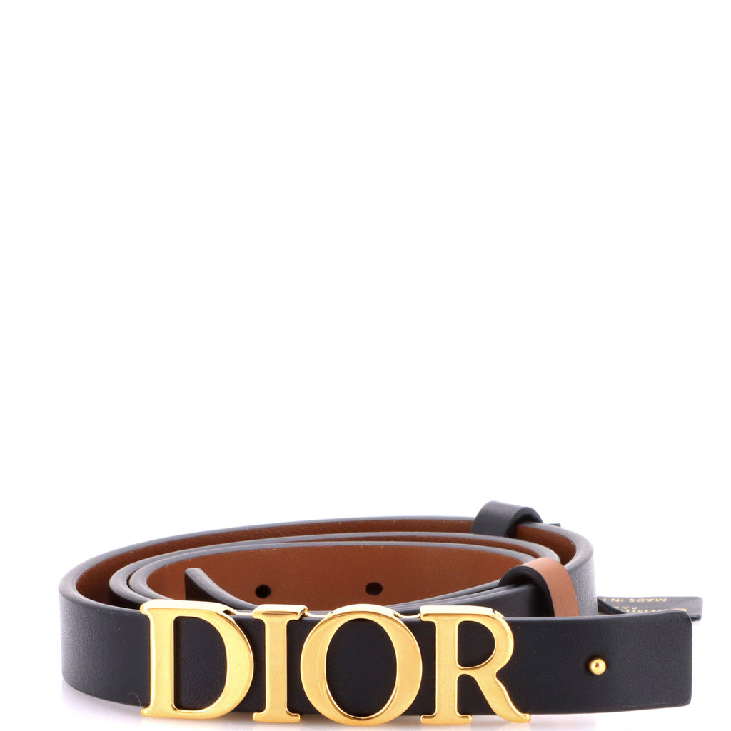Pre Owned Christian Dior D-Dream Belt Leather Thin