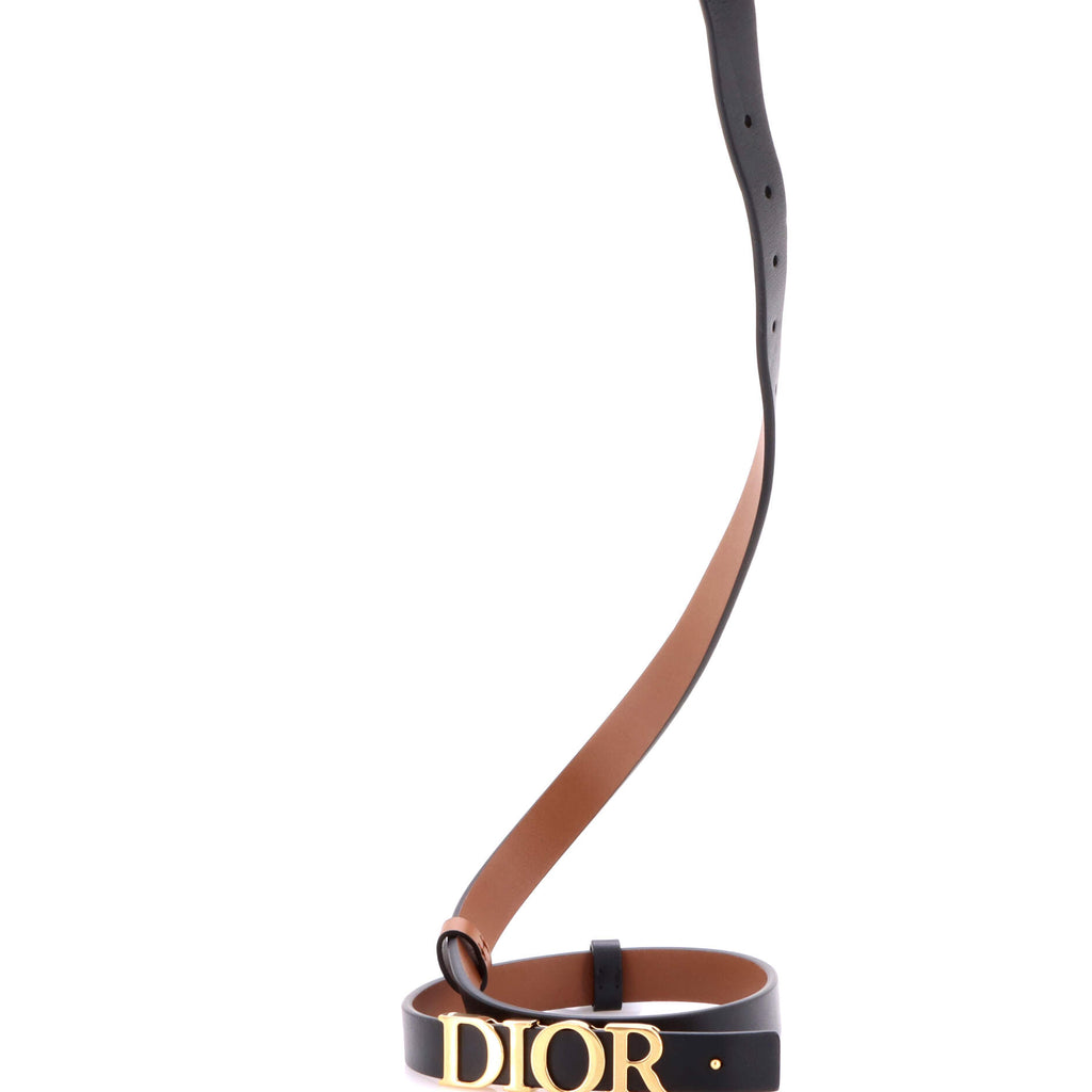 Pre Owned Christian Dior D-Dream Belt Leather Thin