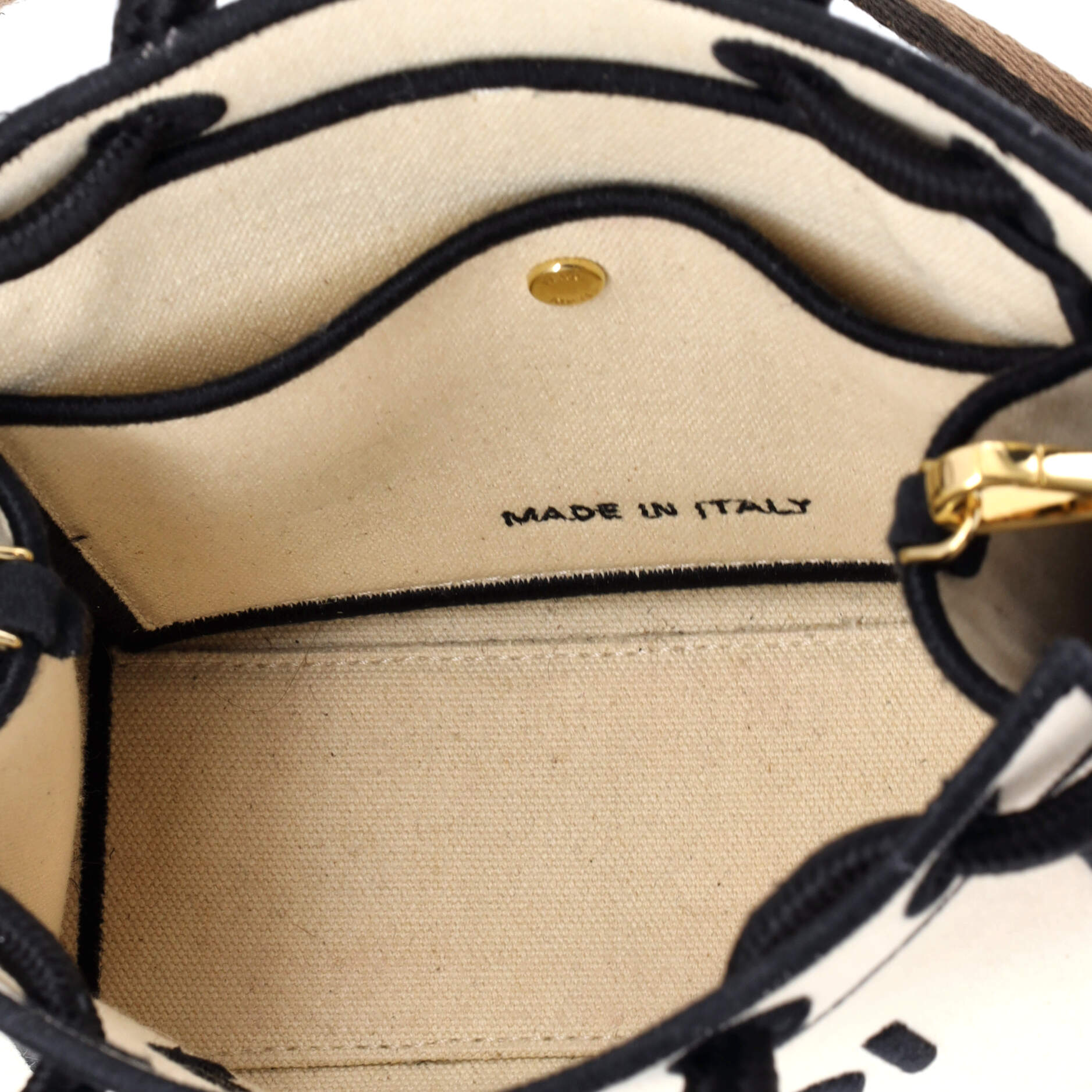 Pre Owned Fendi Roma Shopper Tote Canvas Mini