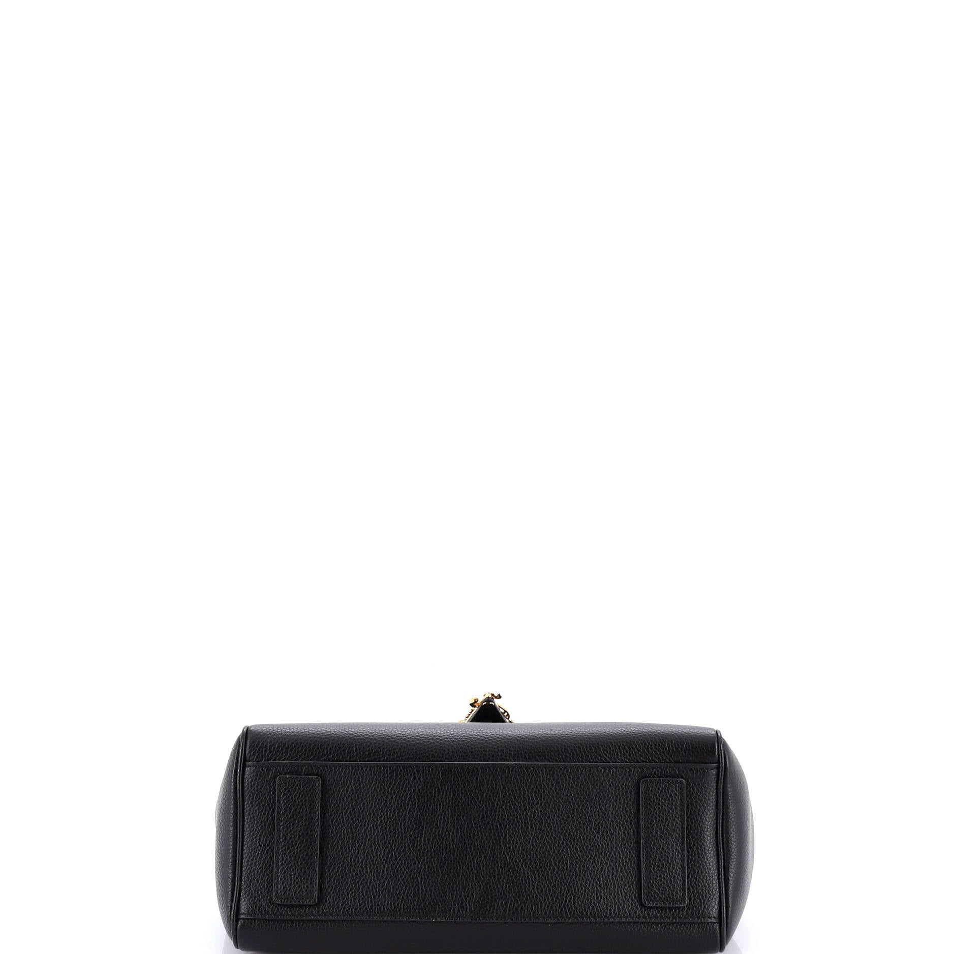 Pre Owned Versace Virtus Convertible Top Handle Bag Leather Medium