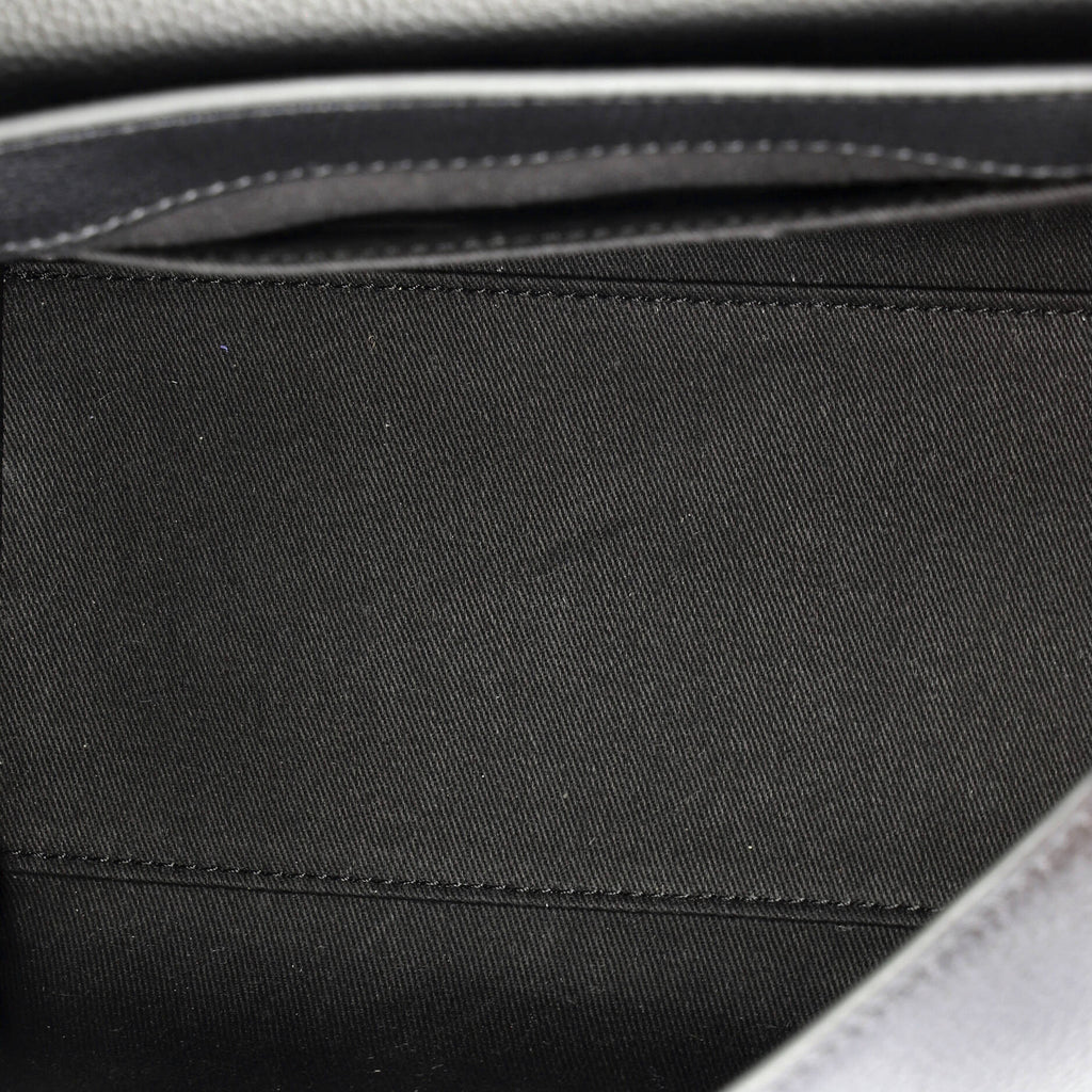 Pre Owned Versace Virtus Convertible Top Handle Bag Leather Medium