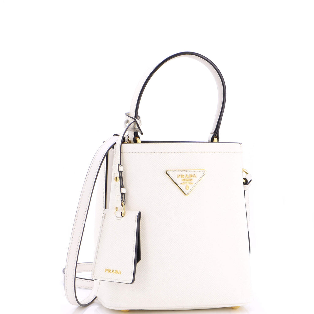 Pre Owned Prada Panier Bucket Bag Saffiano Leather Small