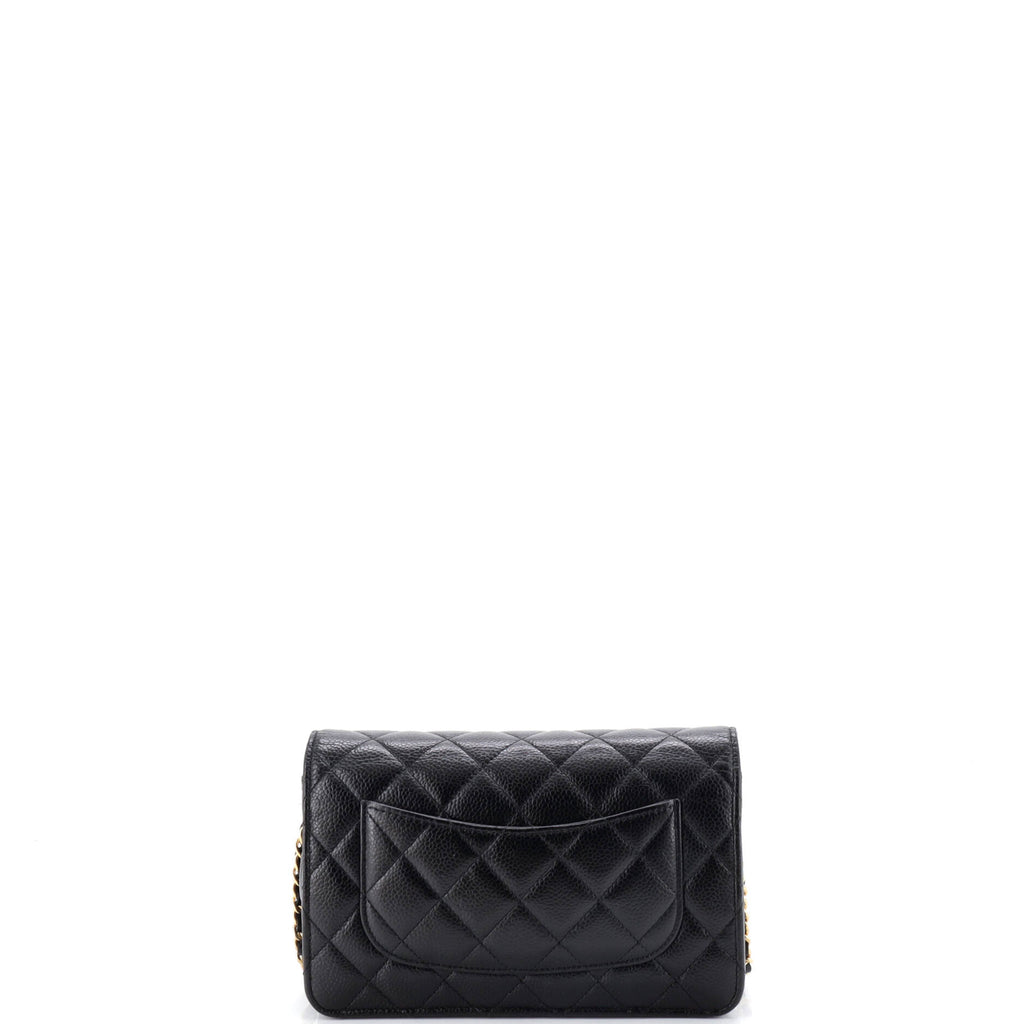 Pre Owned Chanel Wallet on Chain Quilted Caviar