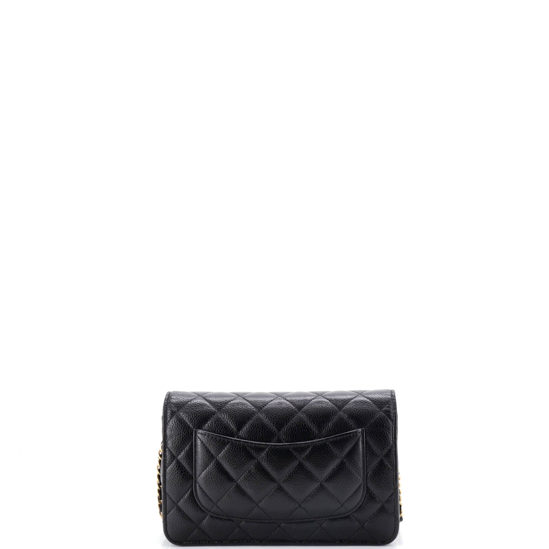 Pre Owned Chanel Wallet on Chain Quilted Caviar
