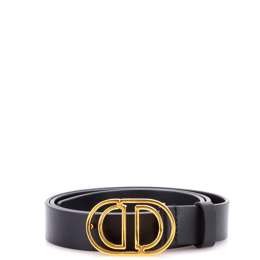 Pre Owned Christian Dior 30 Montaigne Cut-Out Belt Leather Thin