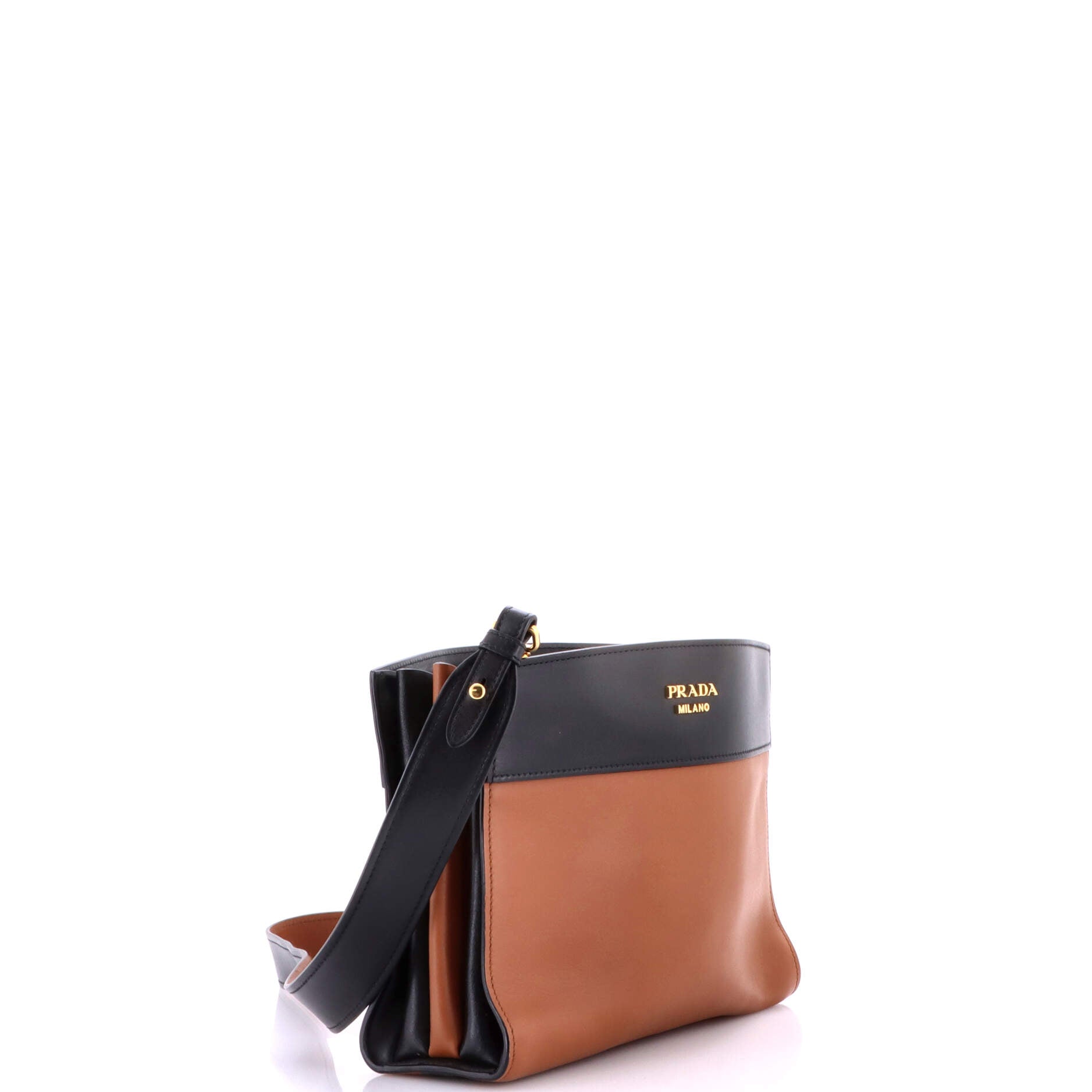 Pre Owned Prada Bibliotheque Shoulder Bag City Calfskin Small