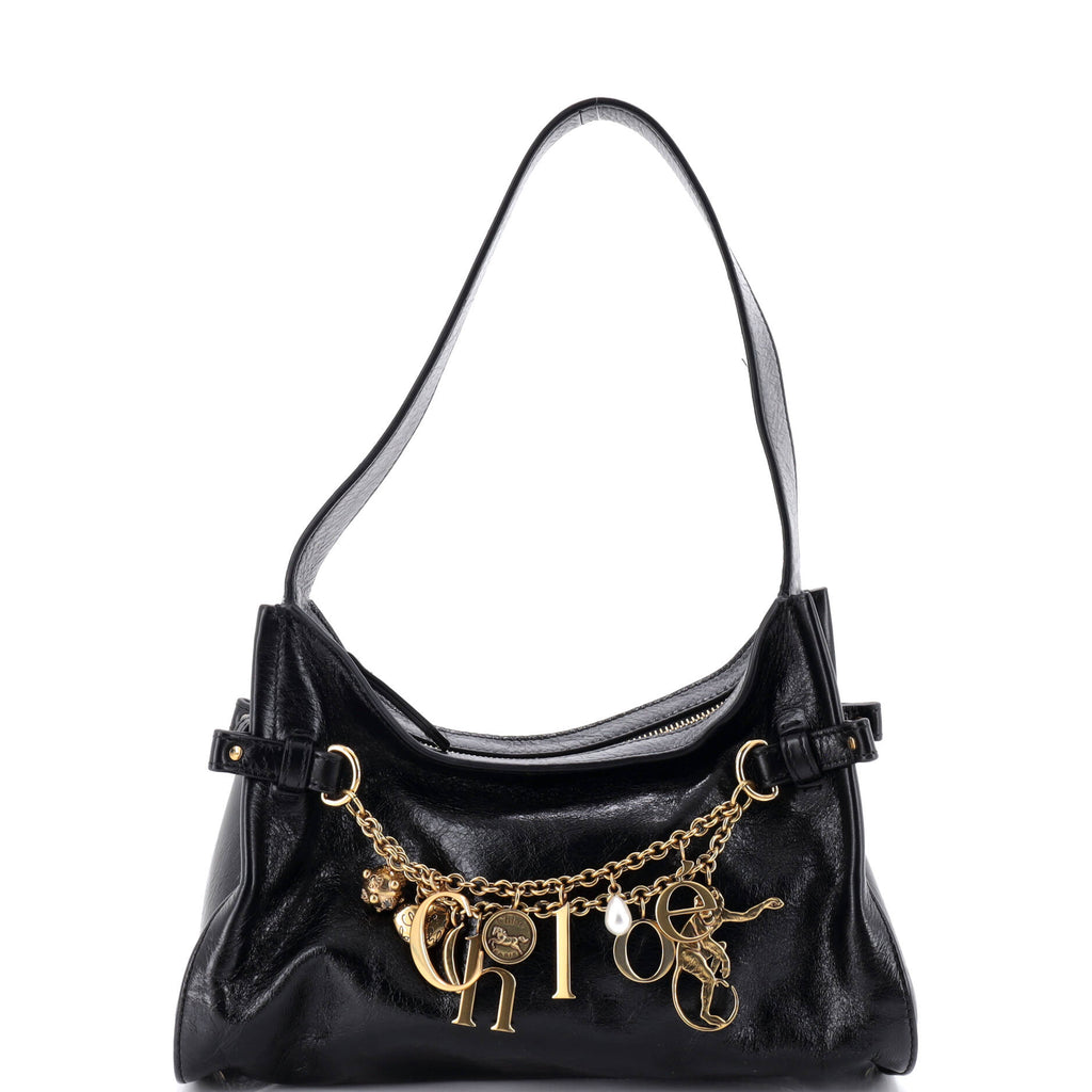 Pre Owned Chloe Charms Hobo Leather