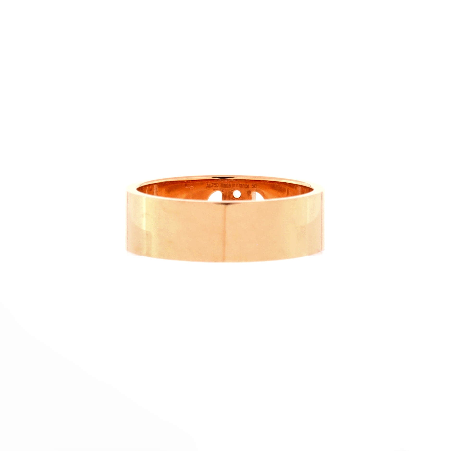 Pre Owned Hermes H d'Ancre Ring 18K Rose Gold and Diamonds Small