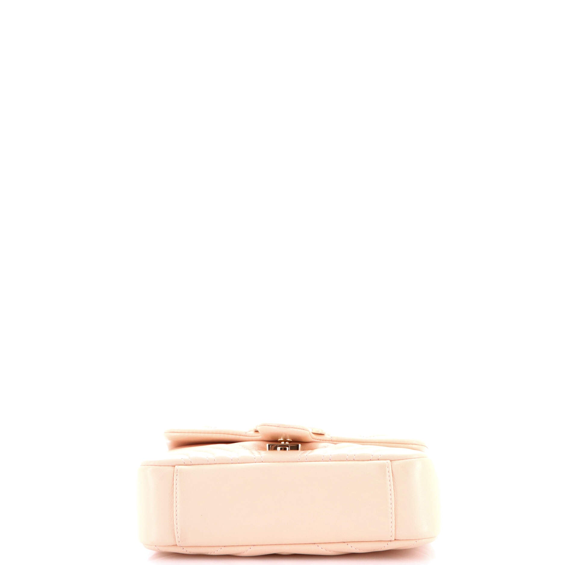 Pre Owned Gucci GG Marmont Flap Bag Matelasse Leather Mini
