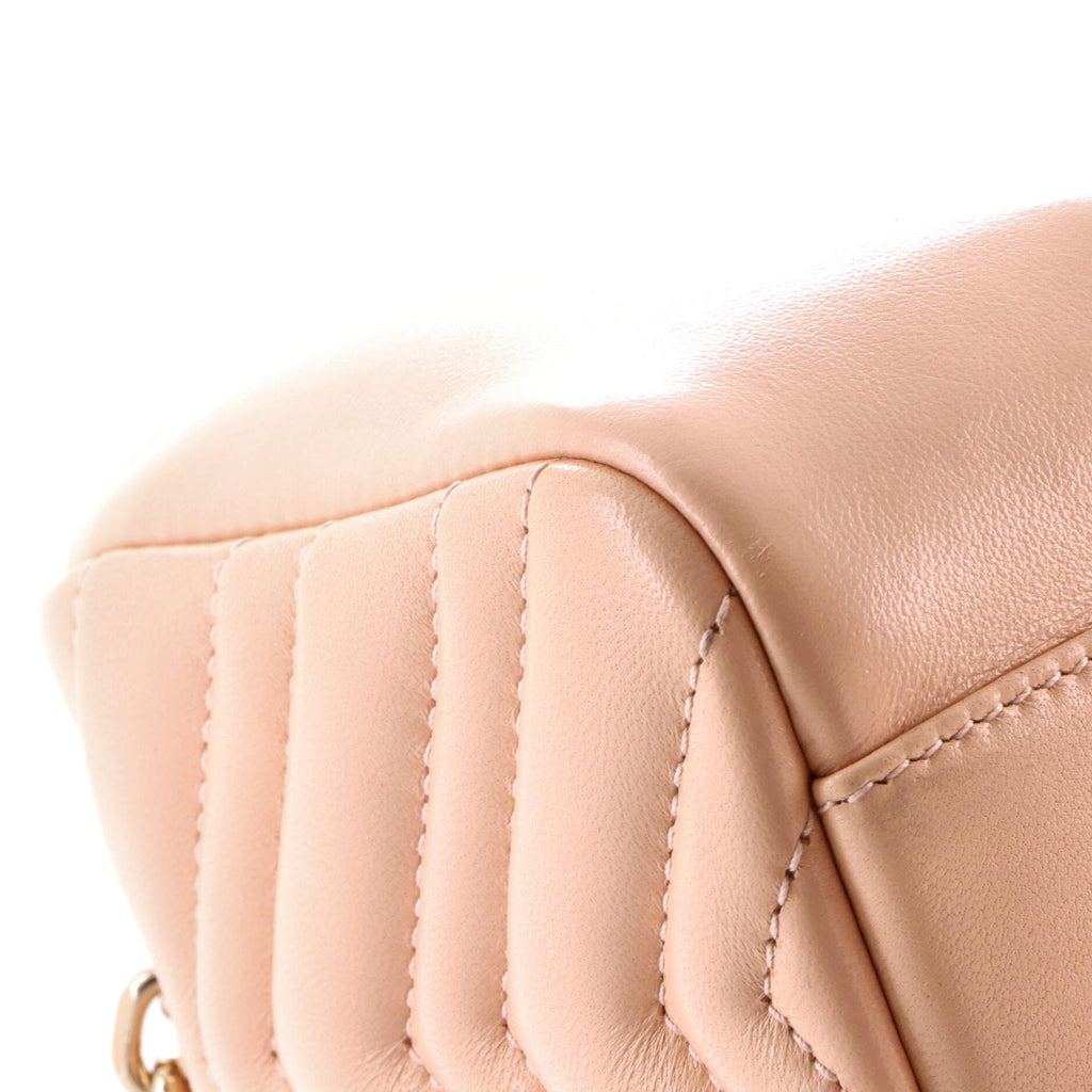 Pre Owned Gucci GG Marmont Flap Bag Matelasse Leather Mini