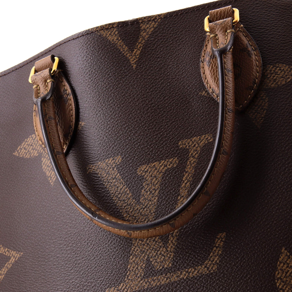 Pre Owned Louis Vuitton OnTheGo Tote Reverse Monogram Giant MM