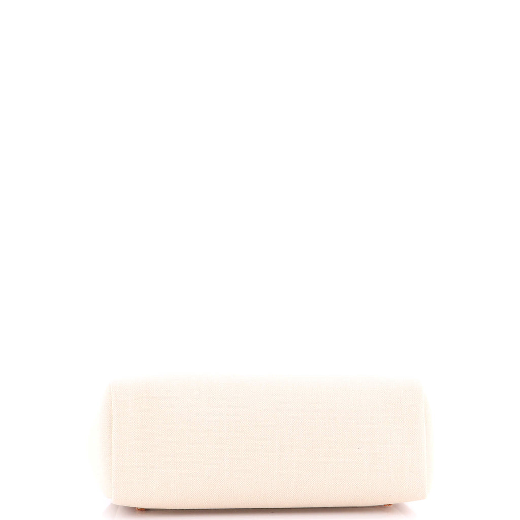 Pre Owned Hermes Herbag Zip Leather and Toile 31