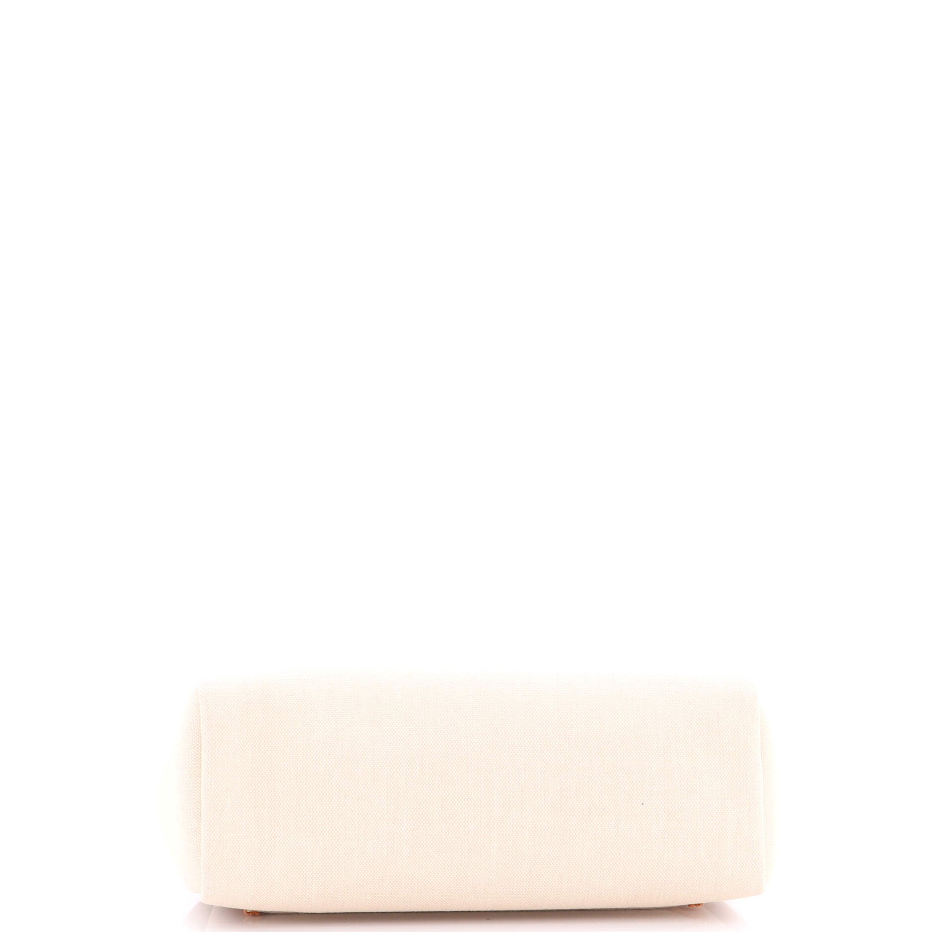 Pre Owned Hermes Herbag Zip Leather and Toile 31