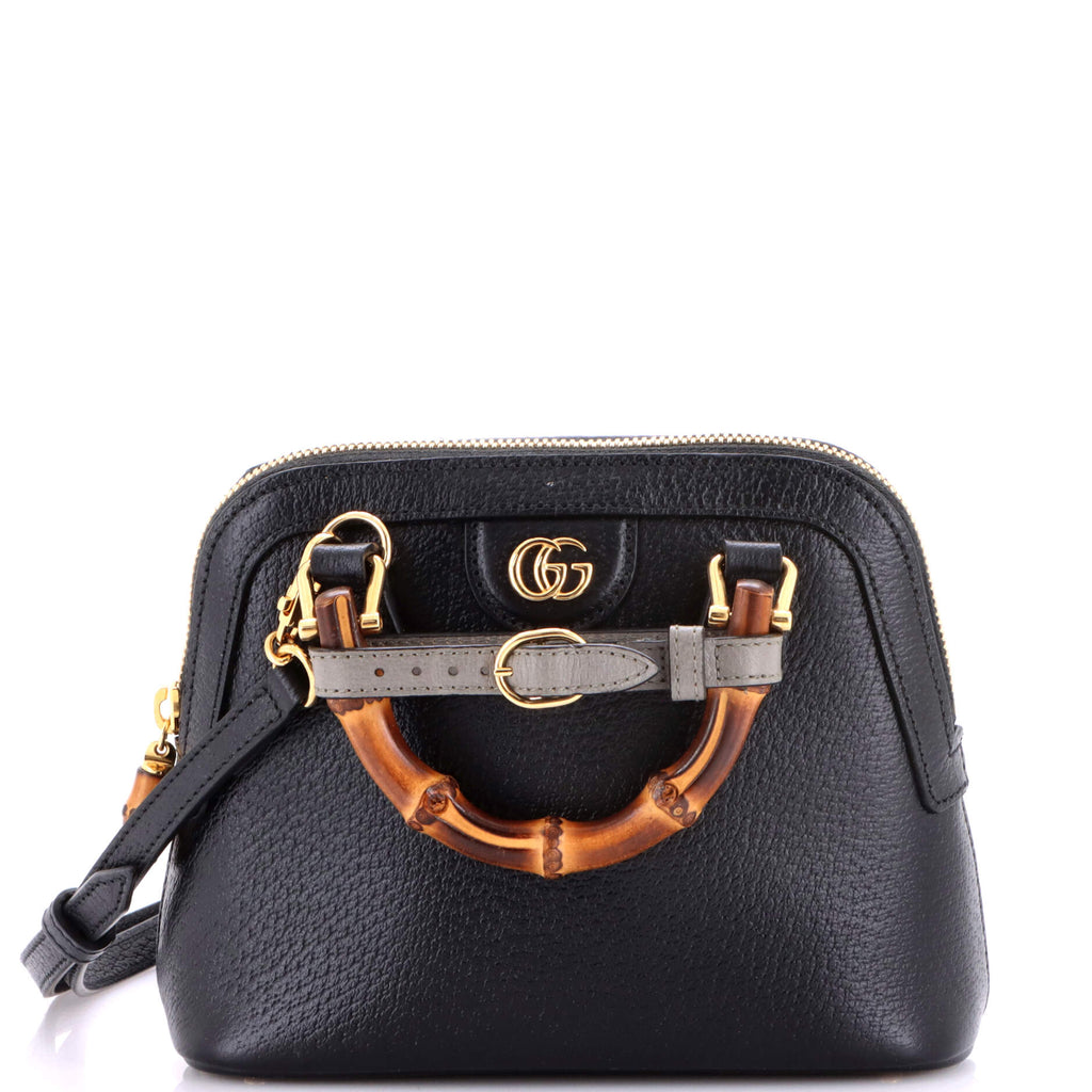 Pre Owned Gucci Diana NM Bamboo Dome Top Handle Bag Leather Mini