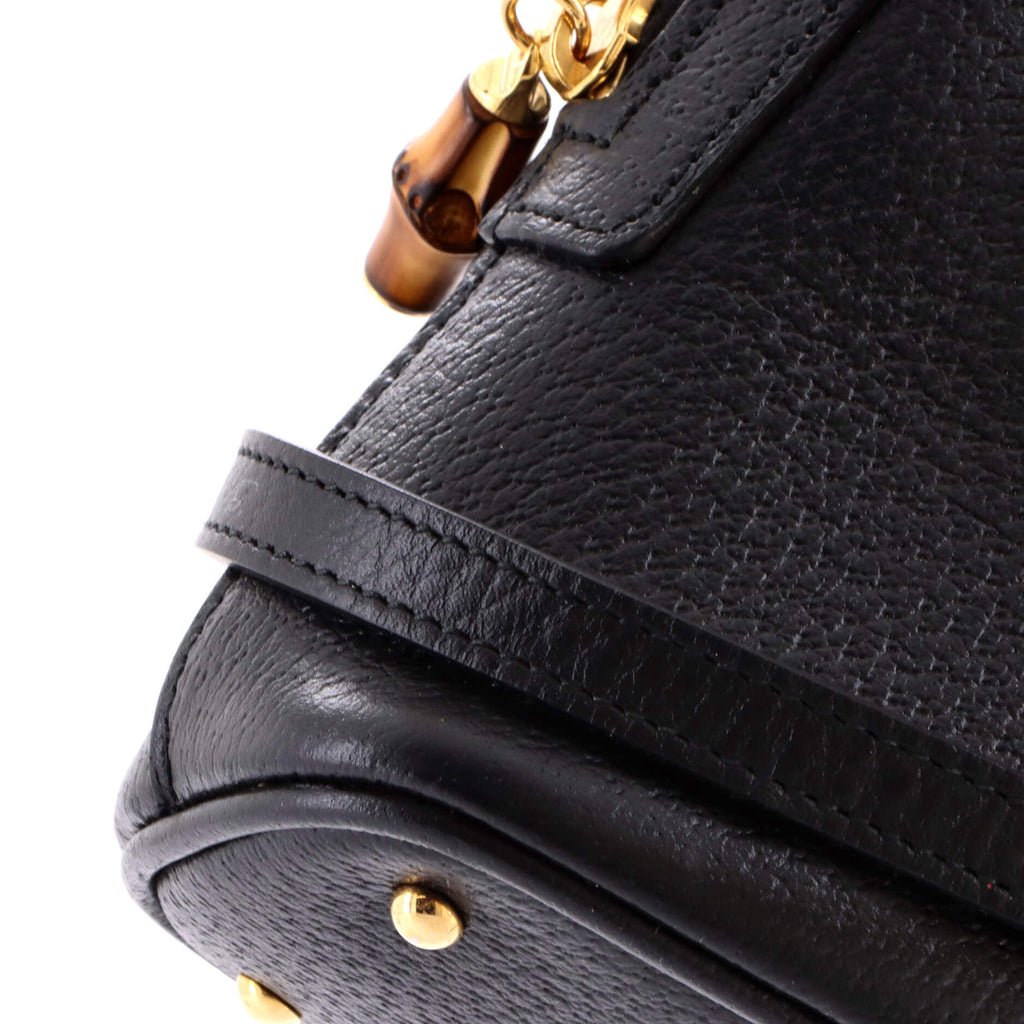 Pre Owned Gucci Diana NM Bamboo Dome Top Handle Bag Leather Mini