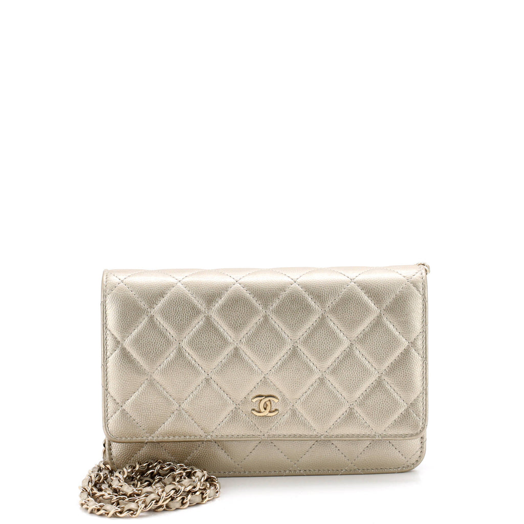 Pre Owned Chanel Wallet on Chain Quilted Caviar