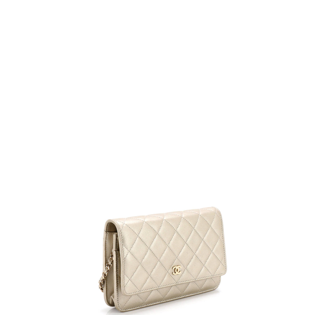 Pre Owned Chanel Wallet on Chain Quilted Caviar