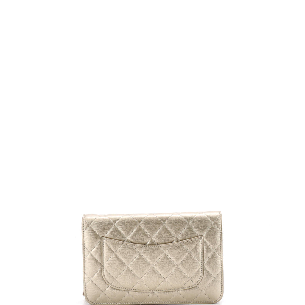 Pre Owned Chanel Wallet on Chain Quilted Caviar