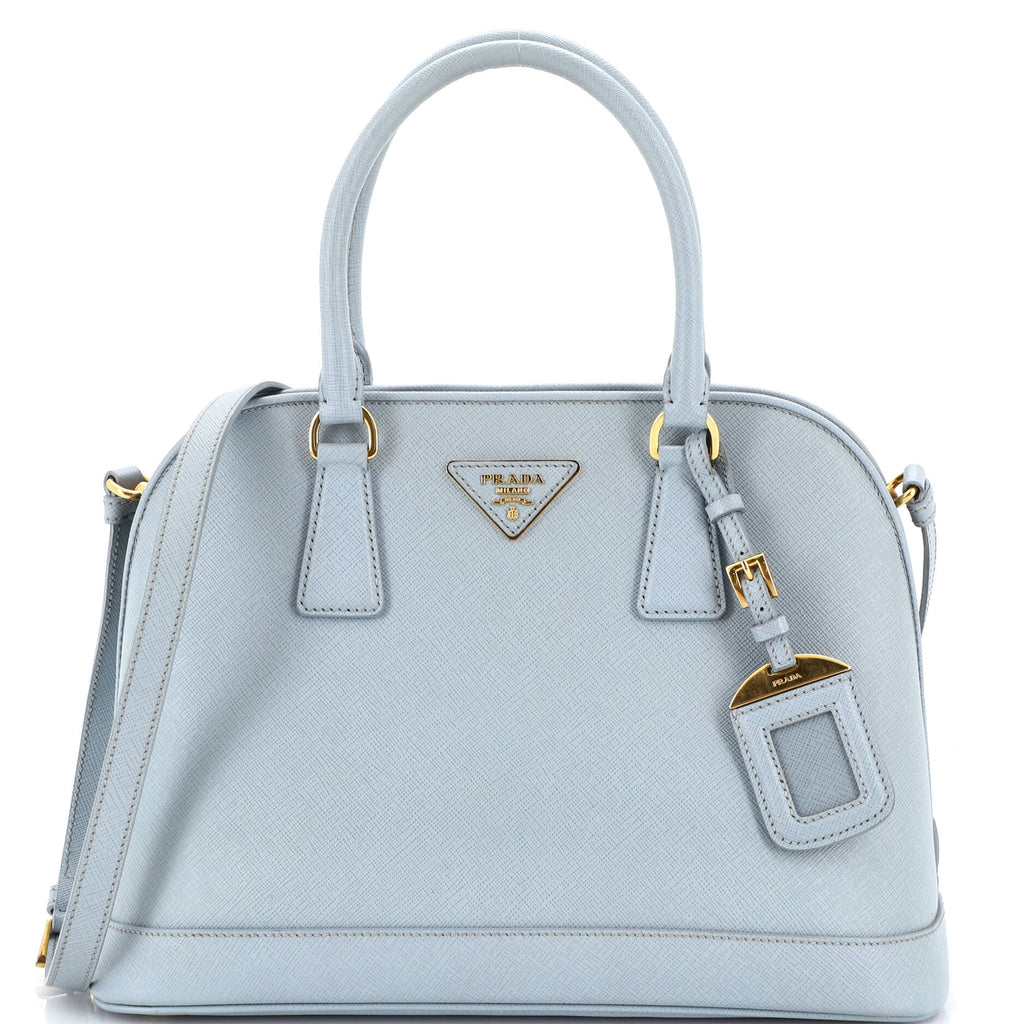 Pre Owned Prada Open Promenade Bag Saffiano Leather Medium