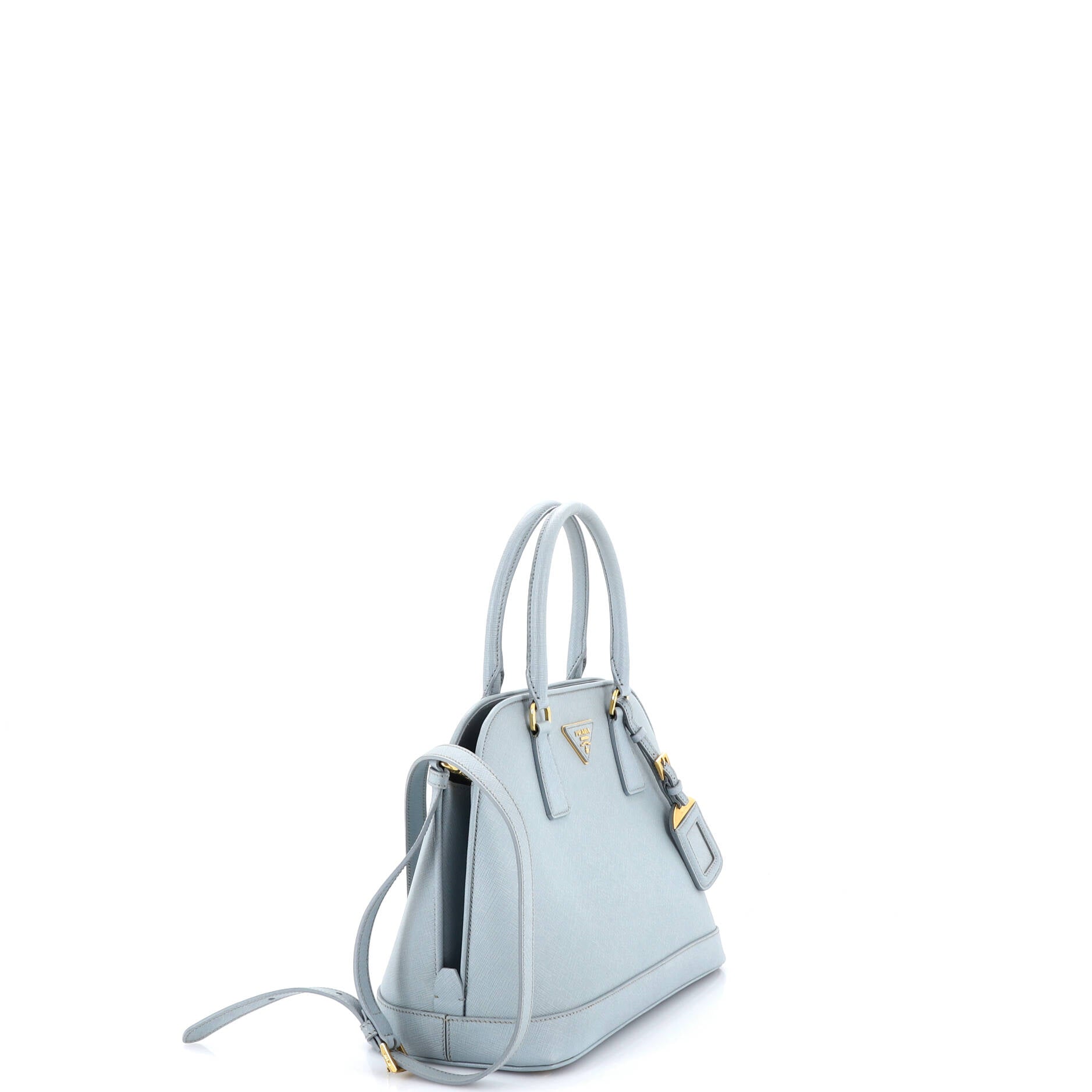 Pre Owned Prada Open Promenade Bag Saffiano Leather Medium