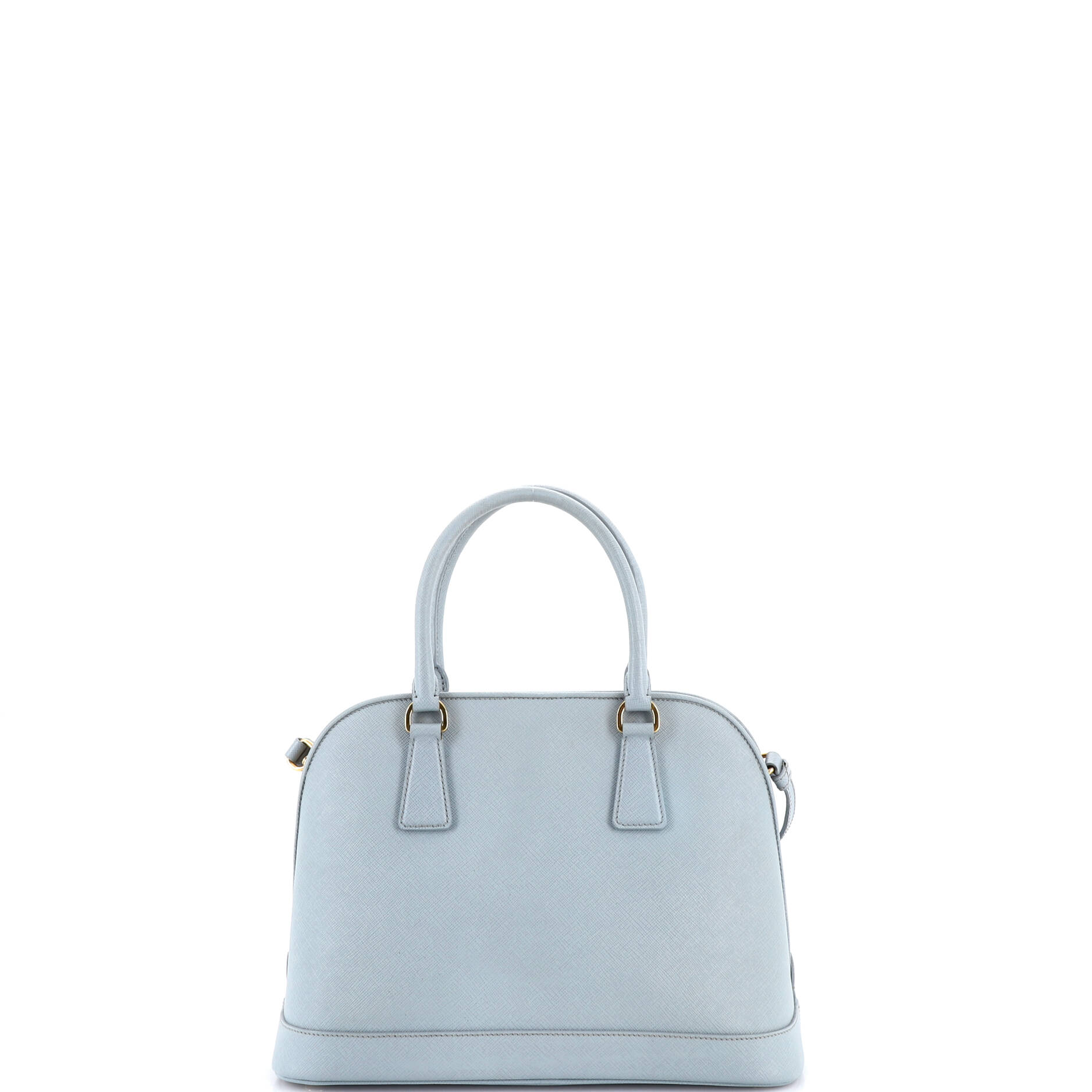 Pre Owned Prada Open Promenade Bag Saffiano Leather Medium