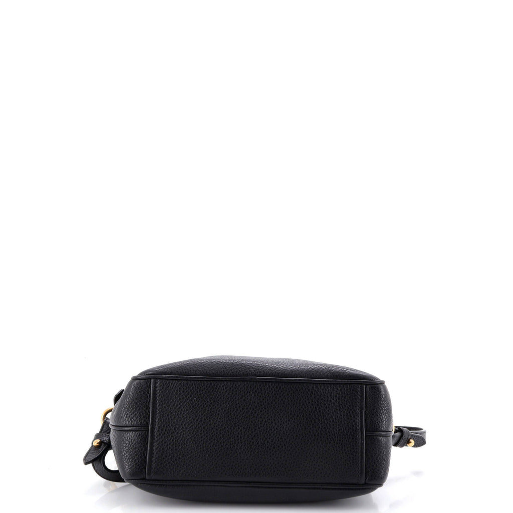 Pre Owned Prada Dual Strap Double Zip Camera Bag Vitello Daino