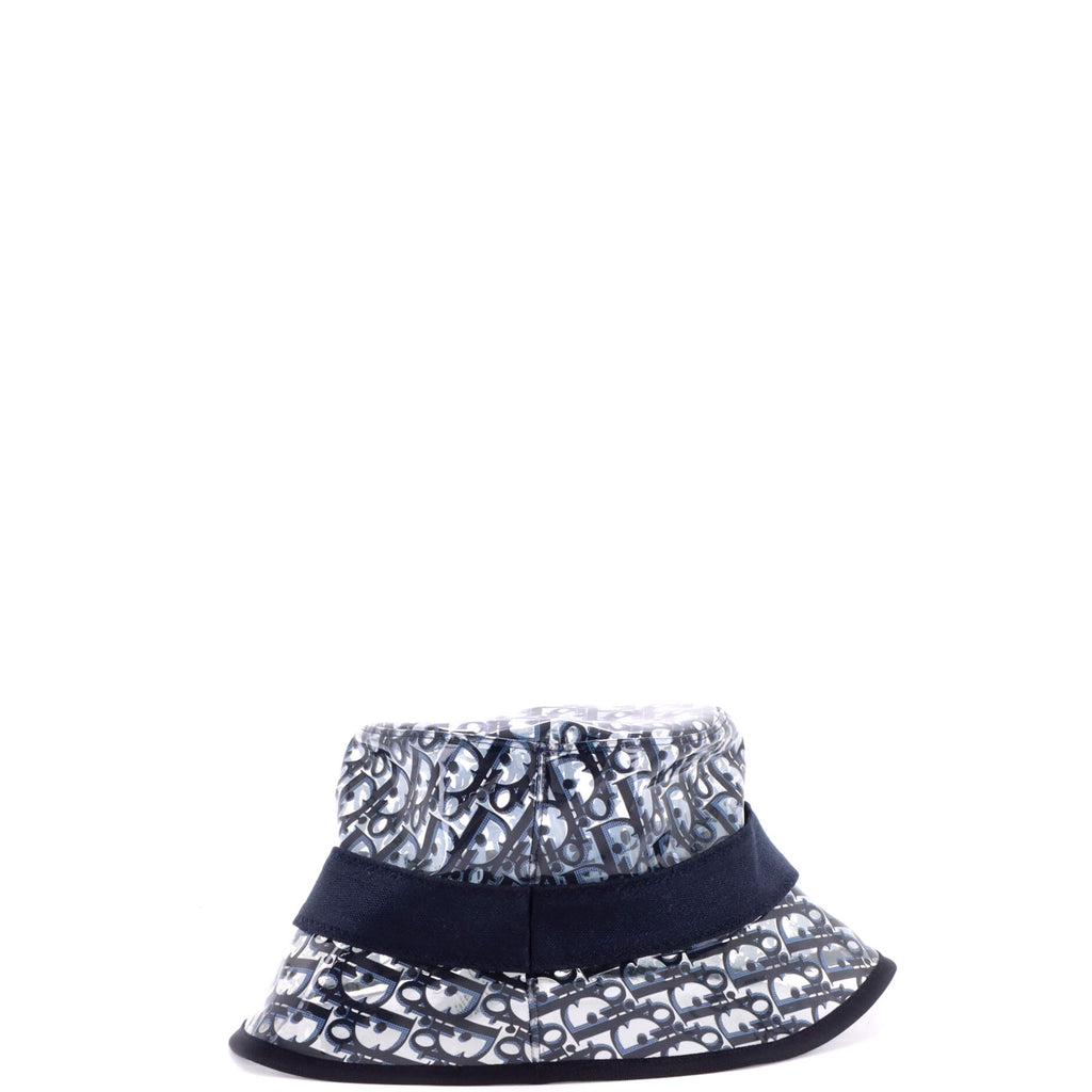 Pre Owned Christian Dior French Brim Bucket Hat Transparent Oblique