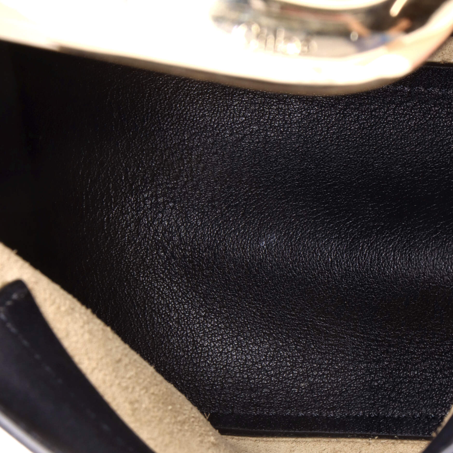 Pre Owned Chloe Kiss Purse Bag Leather Small