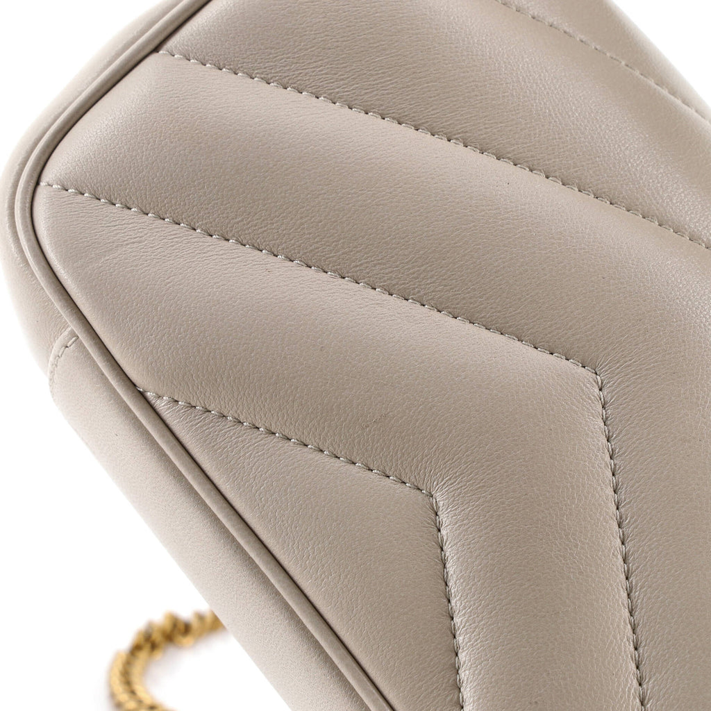 Pre Owned Saint Laurent Loulou NM Shoulder Bag Matelasse Chevron Leather Mini