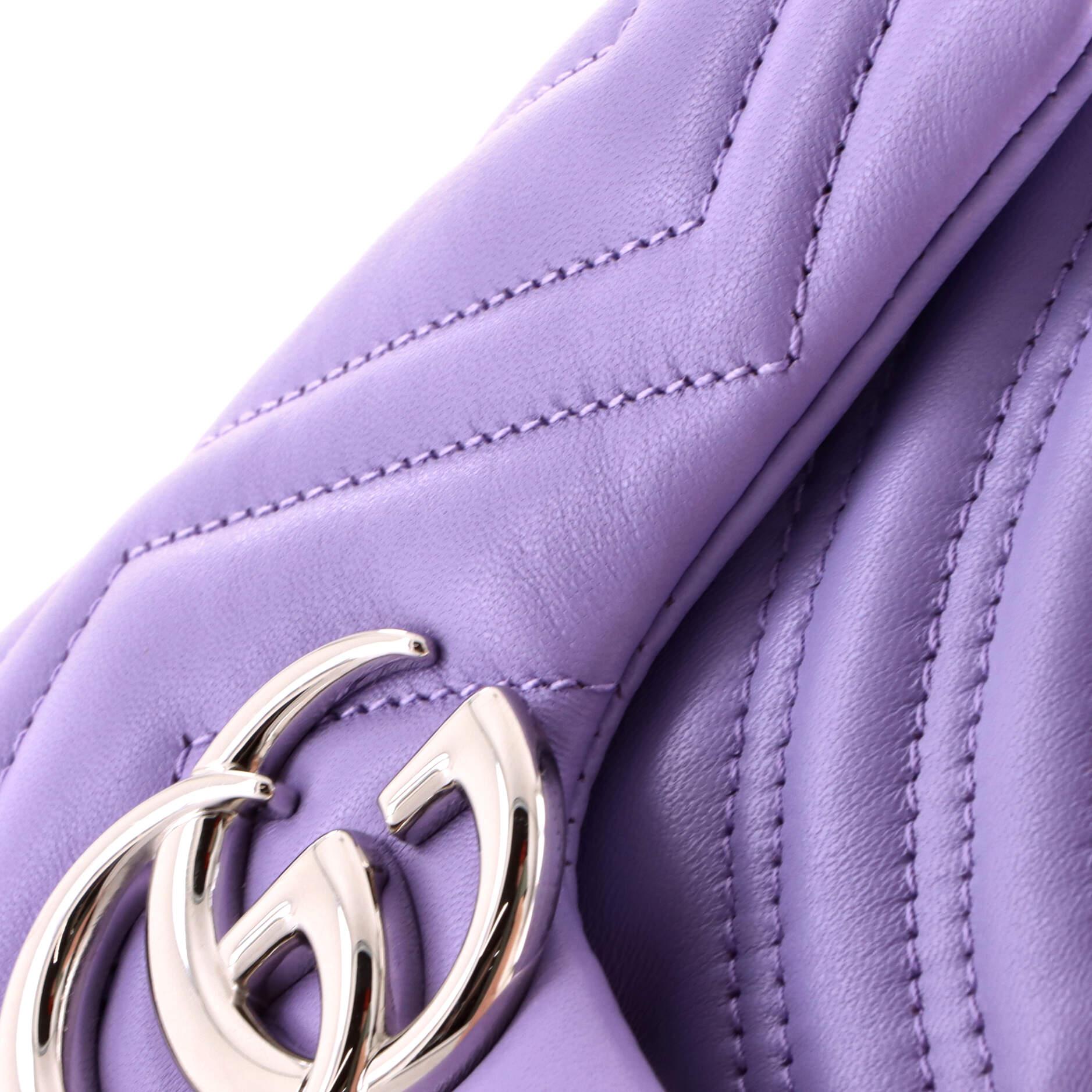 Pre Owned Gucci GG Marmont Flap Bag Matelasse Leather Mini