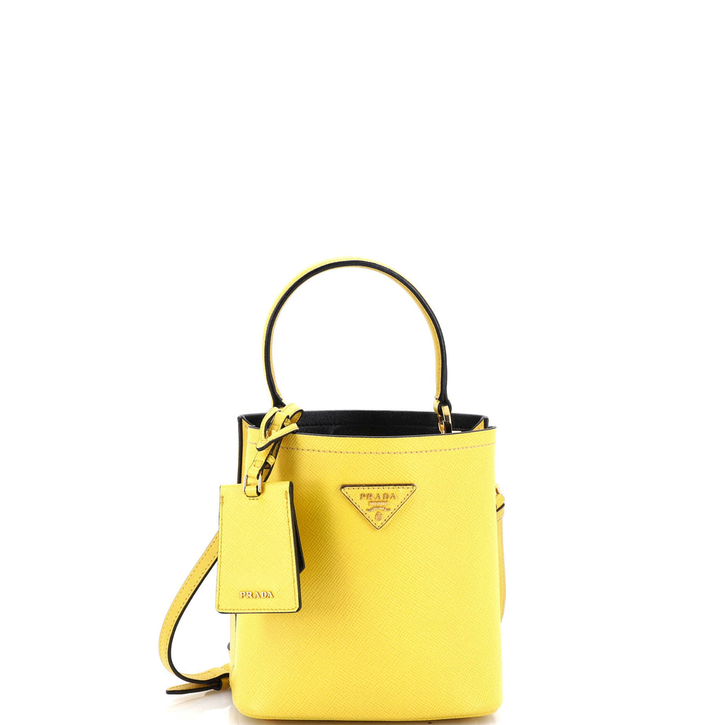 Pre Owned Prada Panier Bucket Bag Saffiano Leather Small