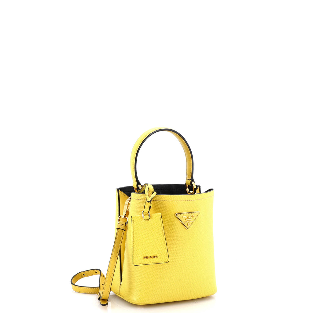 Pre Owned Prada Panier Bucket Bag Saffiano Leather Small