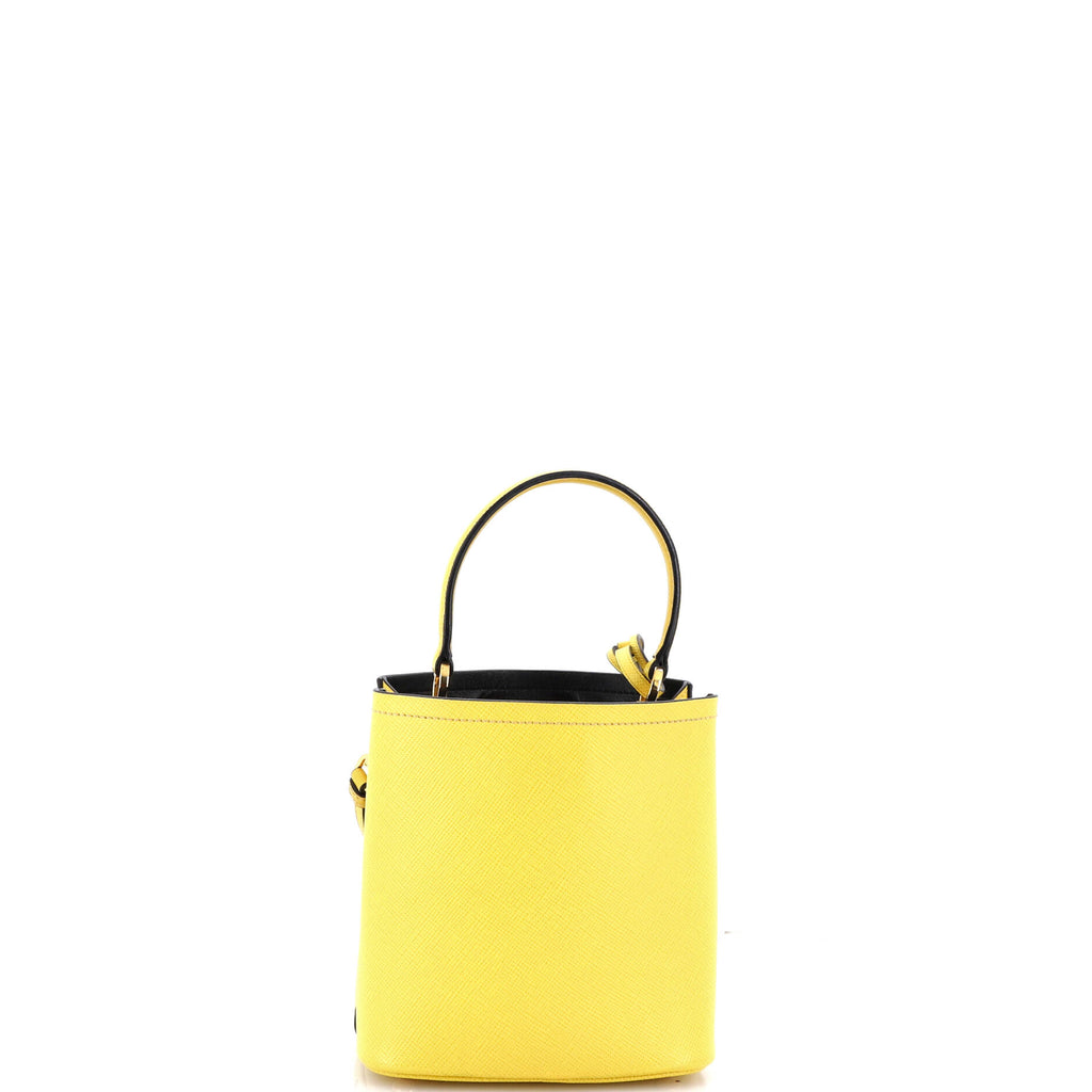 Pre Owned Prada Panier Bucket Bag Saffiano Leather Small